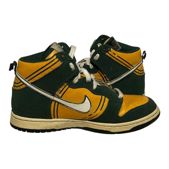 Nike Dunk High GS Crayola Kids Size 6.5Y Green Yellow Greenbay Packers - Picture 6 of 7